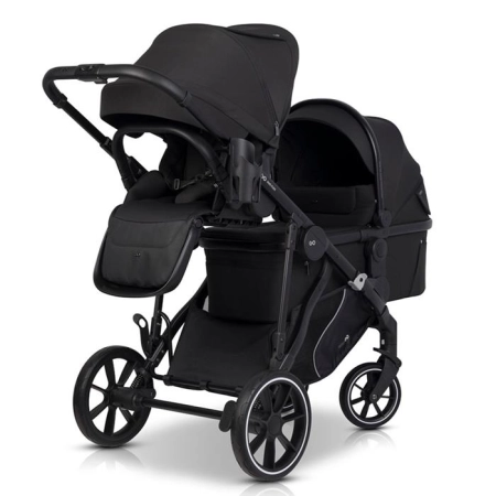 EasyGo DuoFlex Ebony Black 2+2 wózek bliźniaczy wielofunkcyjny